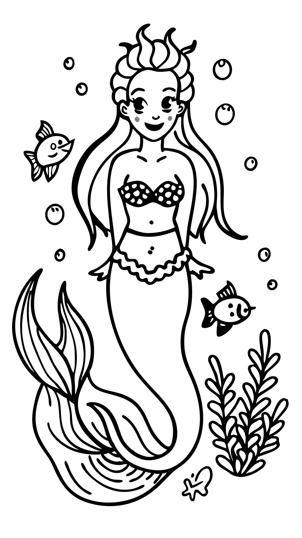 coloring pages of beautiful mermaids